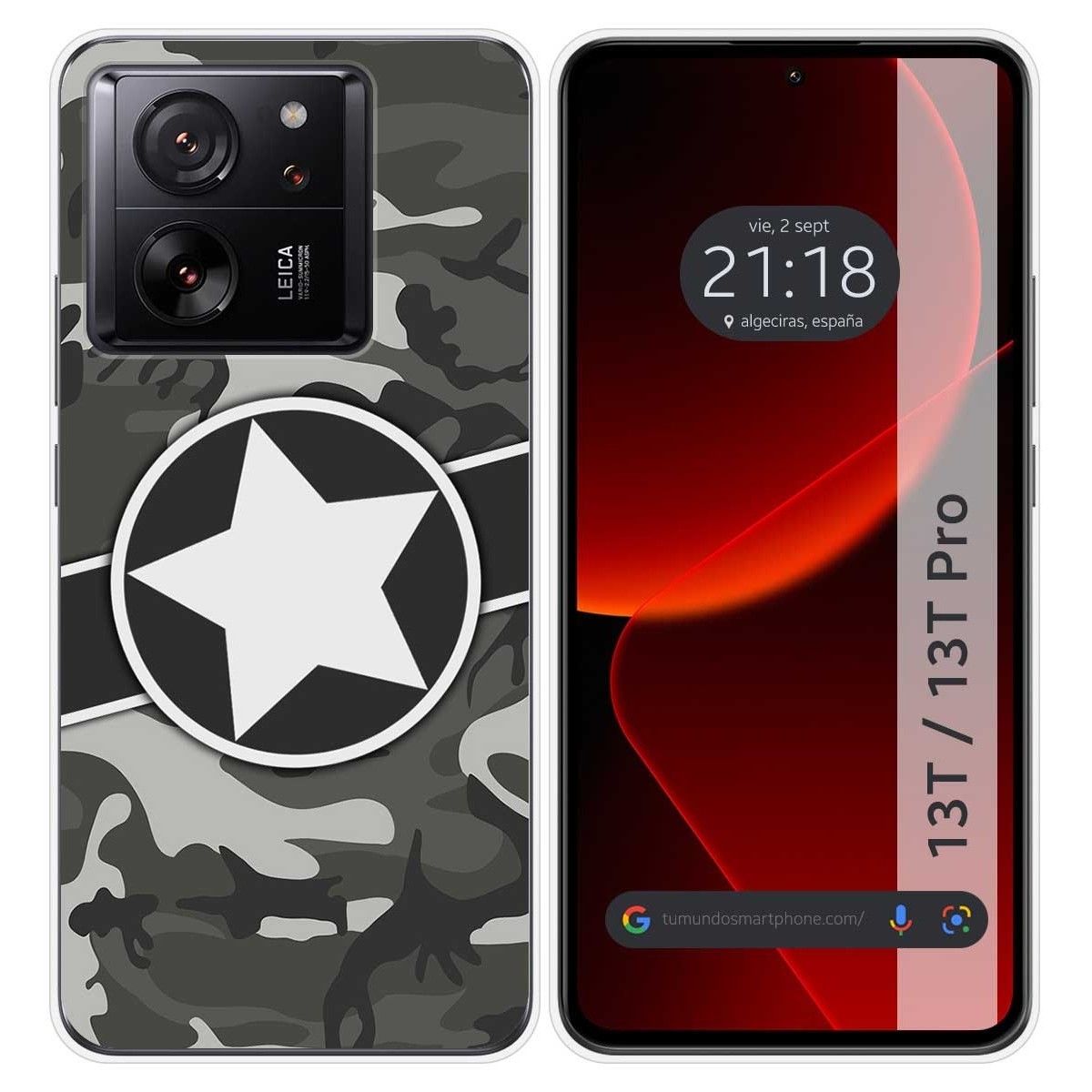 Funda Silicona para Xiaomi 13T / 13T Pro 5G diseño Camuflaje 02 Dibujos