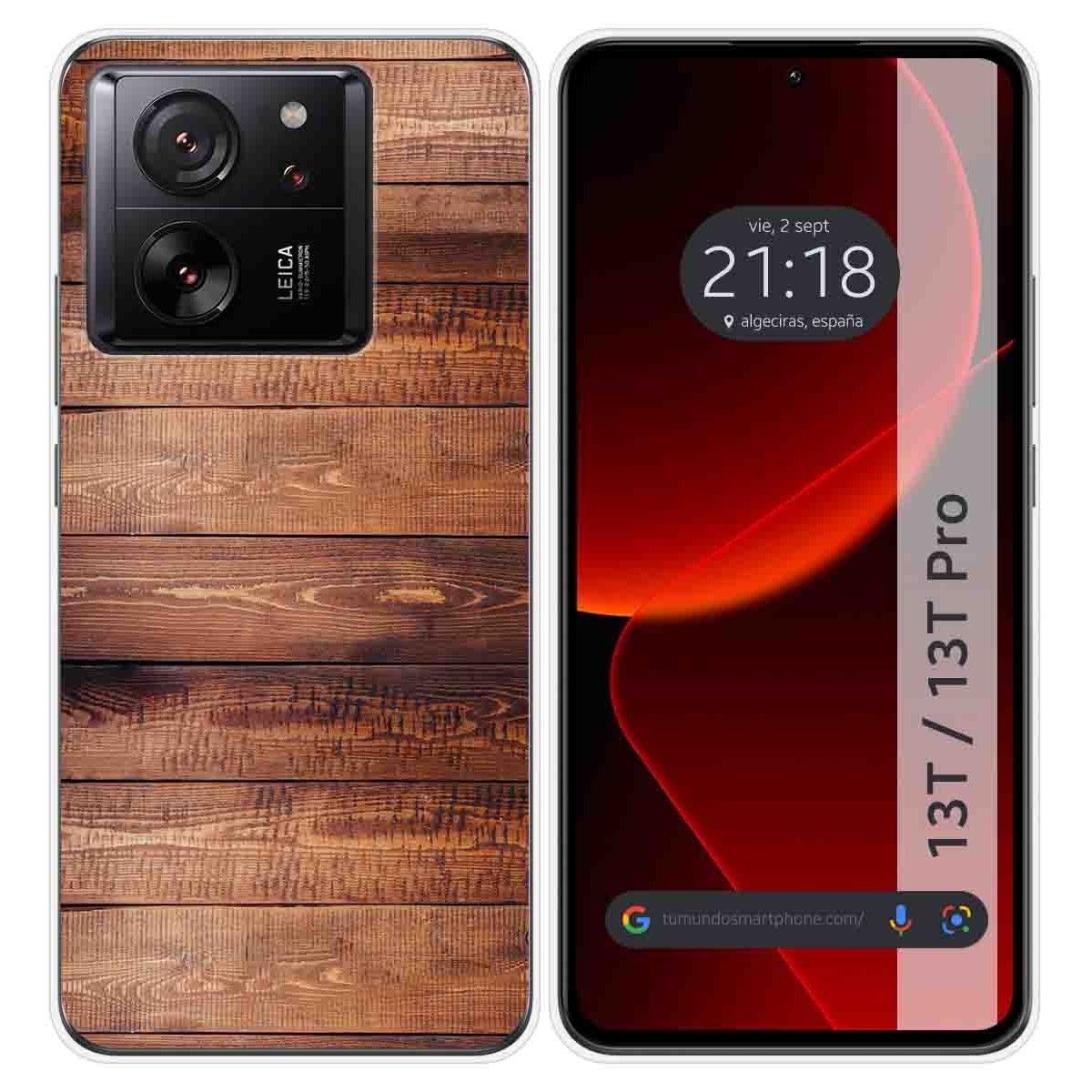 Funda Silicona para Xiaomi 13T / 13T Pro 5G diseño Madera 02 Dibujos