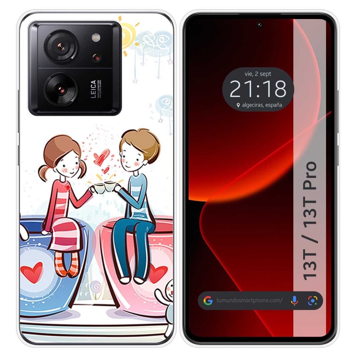 Funda Silicona para Xiaomi 13T / 13T Pro 5G diseño Café Dibujos