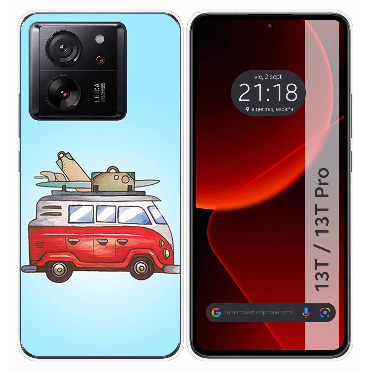 Funda Silicona para Xiaomi 13T / 13T Pro 5G diseño Furgoneta Dibujos