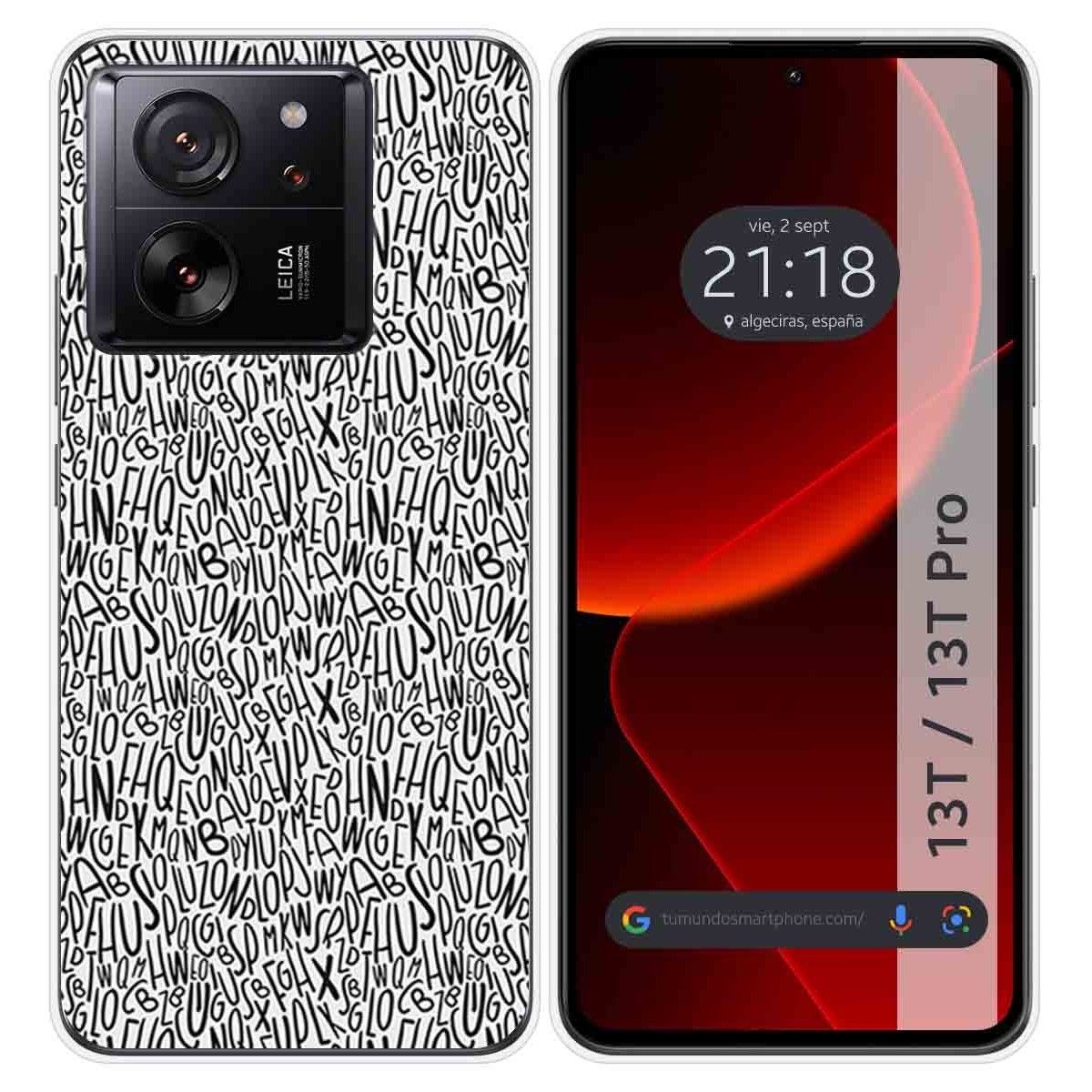 Funda Silicona para Xiaomi 13T / 13T Pro 5G diseño Letras Dibujos