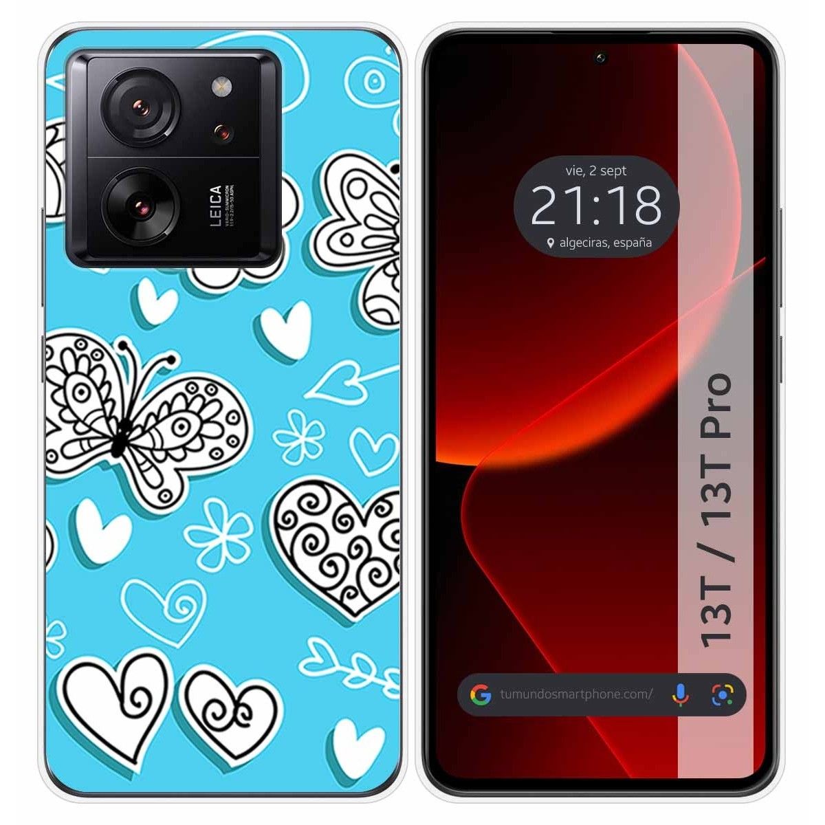 Funda Silicona para Xiaomi 13T / 13T Pro 5G diseño Mariposas Dibujos