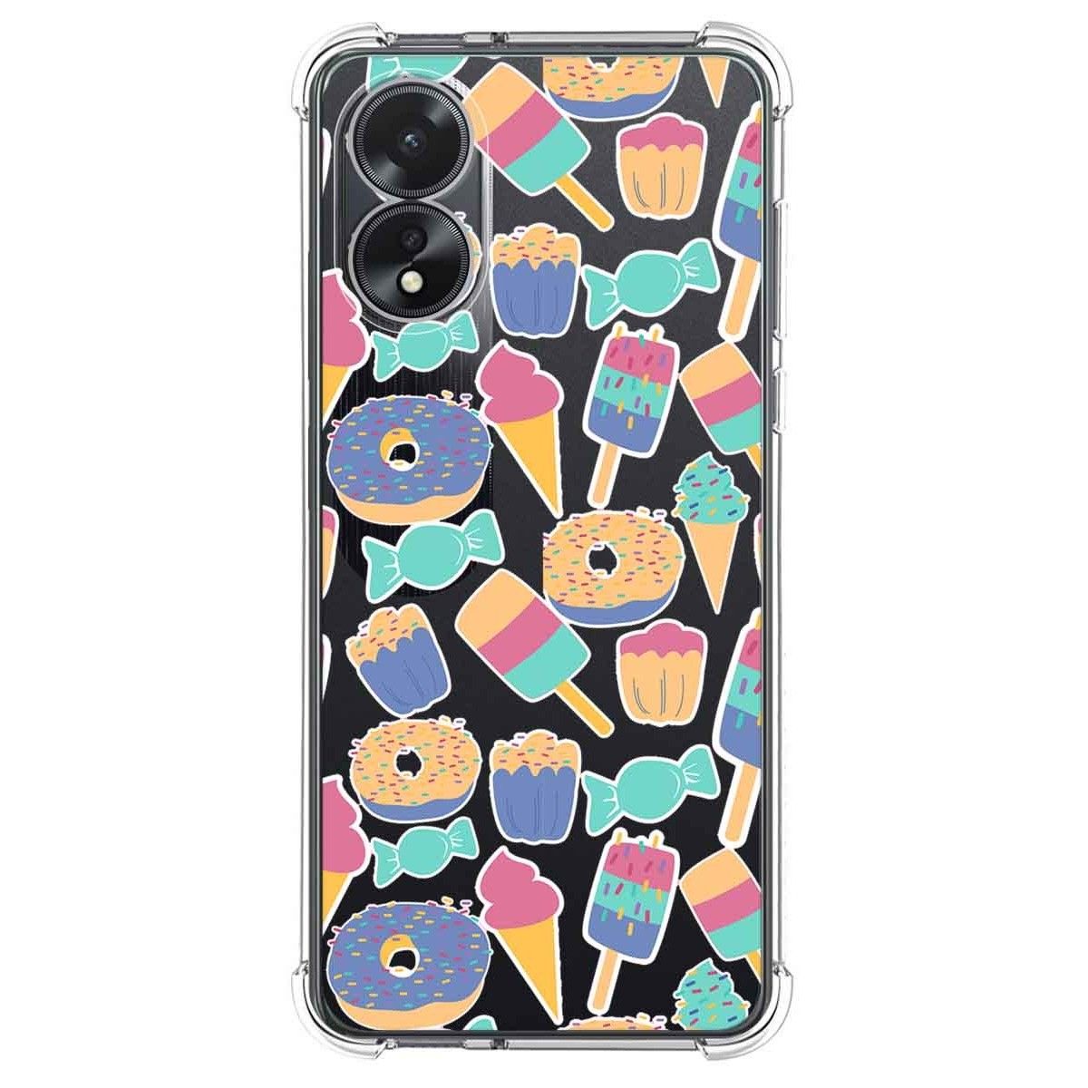 Funda Silicona Antigolpes para Oppo A38 4G diseño Dulces 02 Dibujos