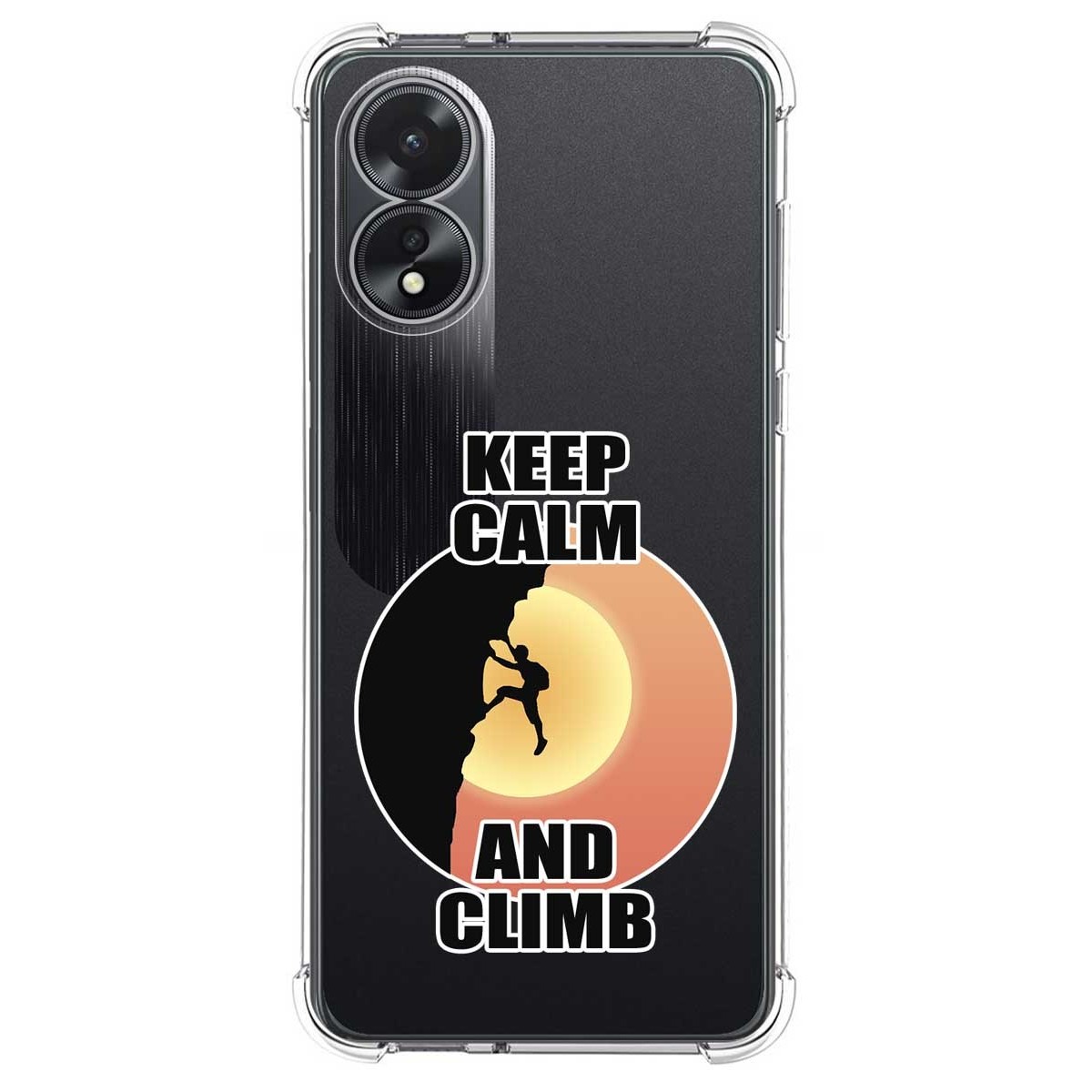 Funda Silicona Antigolpes para Oppo A38 4G diseño Hombre Escalada Dibujos