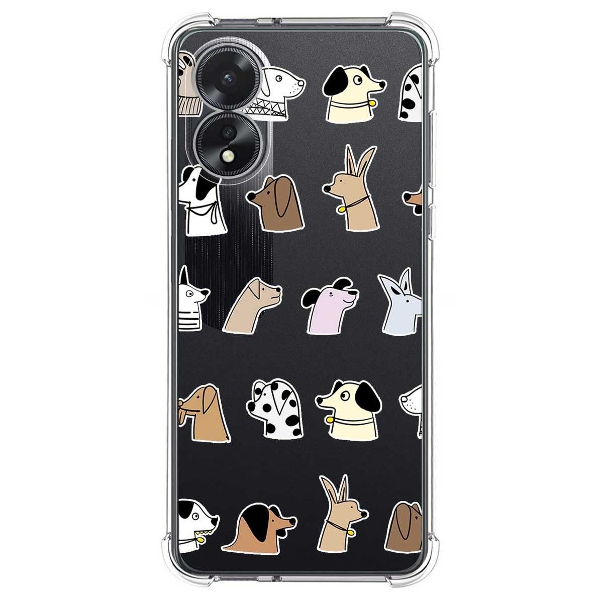 Funda Silicona Antigolpes para Oppo A38 4G diseño Perros Dibujos