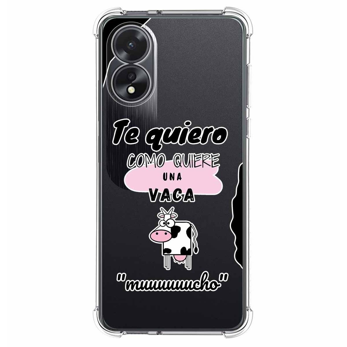Funda Silicona Antigolpes para Oppo A38 4G diseño Vaca Dibujos