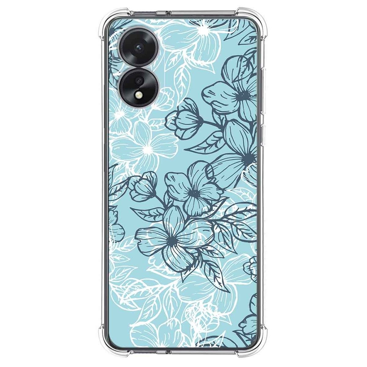 Funda Silicona Antigolpes para Oppo A38 4G diseño Flores 03 Dibujos