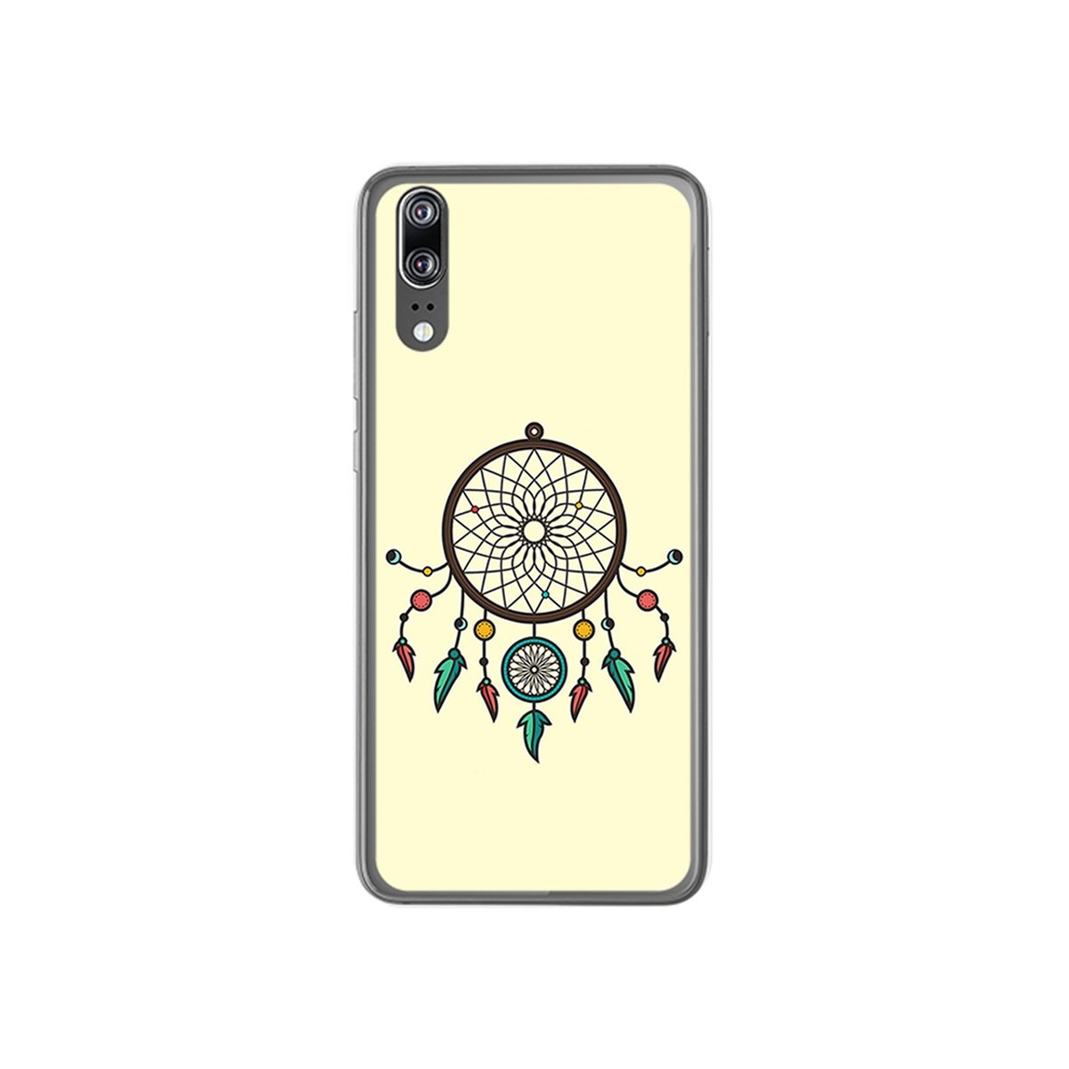 Funda Gel Tpu para Huawei P20 Diseño Atrapasueños Dibujos