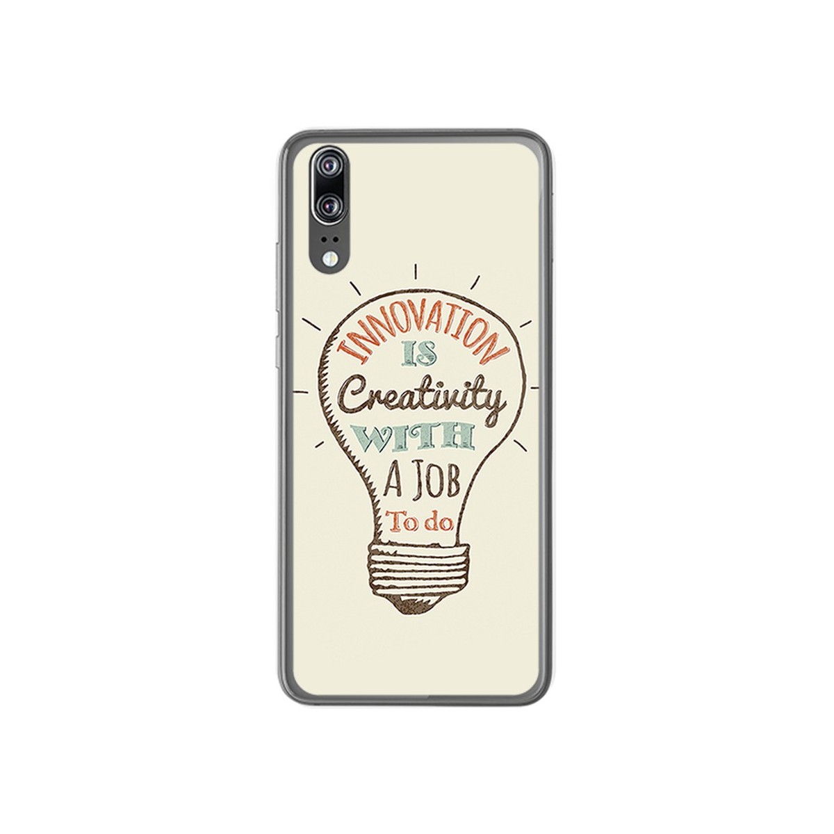 Funda Gel Tpu para Huawei P20 Diseño Creativity Dibujos