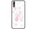 Funda Gel Tpu para Huawei P20 Diseño Flores Minimal Dibujos