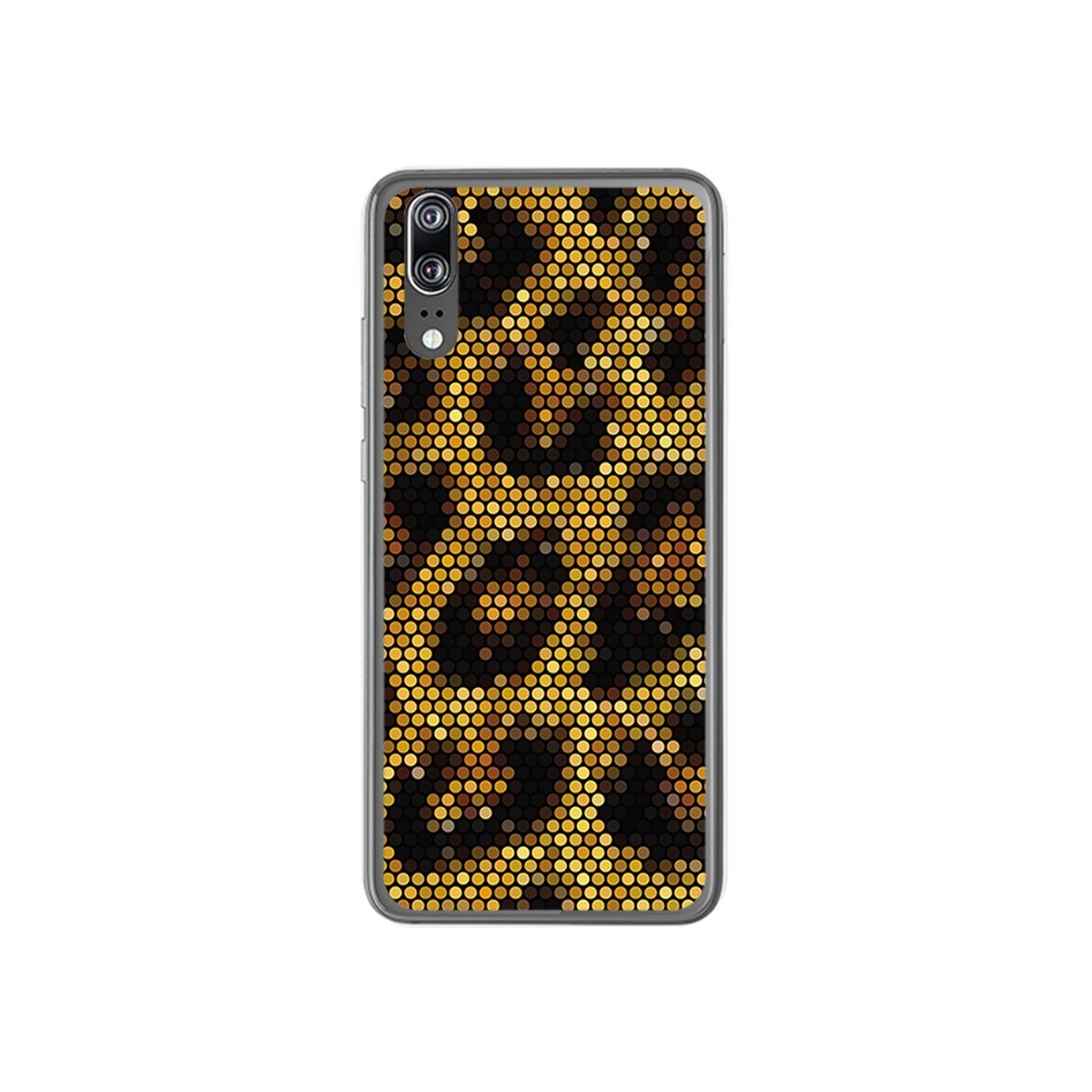Funda Gel Tpu para Huawei P20 Diseño Leopardo Dibujos