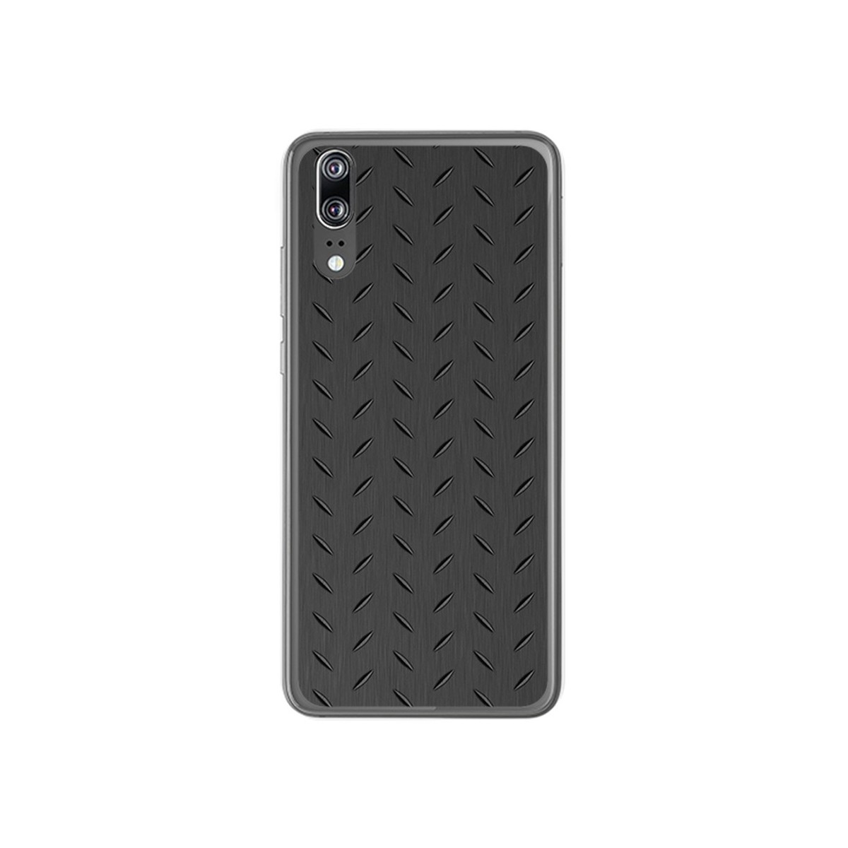 Funda Gel Tpu para Huawei P20 Diseño Metal Dibujos