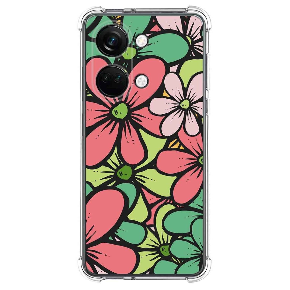 Funda Silicona Antigolpes para Oneplus Nord 3 5G diseño Flores 02 Dibujos