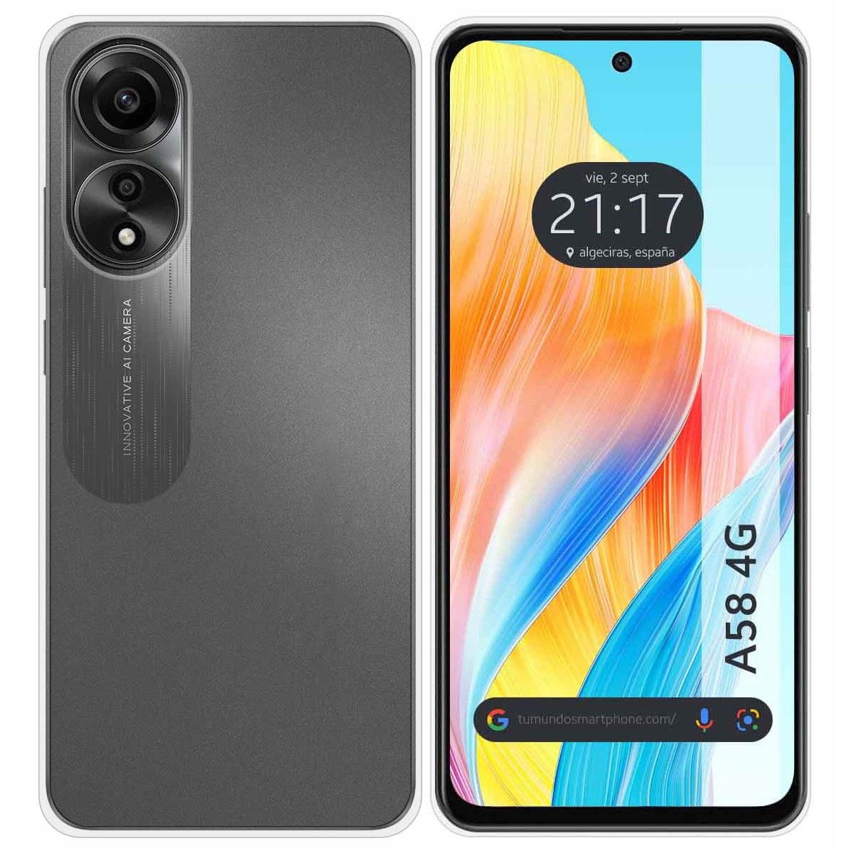 Funda Silicona Gel TPU Transparente para Oppo A58 4G