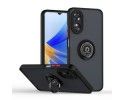 Funda Mate con Borde Negro y Anillo Giratorio 360 para Oppo A58 4G