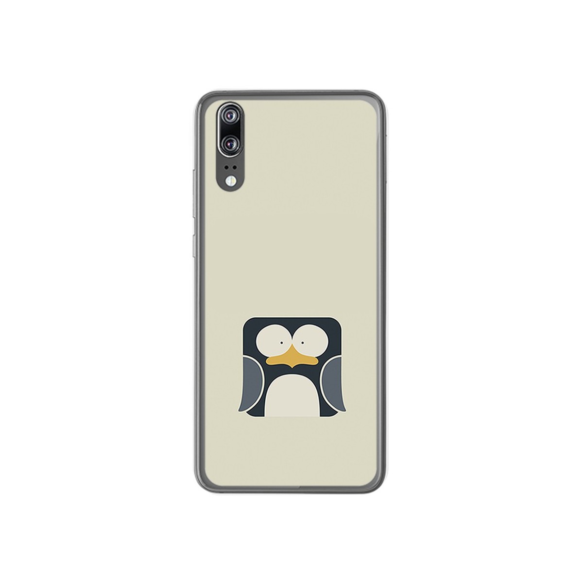 Funda Gel Tpu para Huawei P20 Diseño Pingüino Dibujos