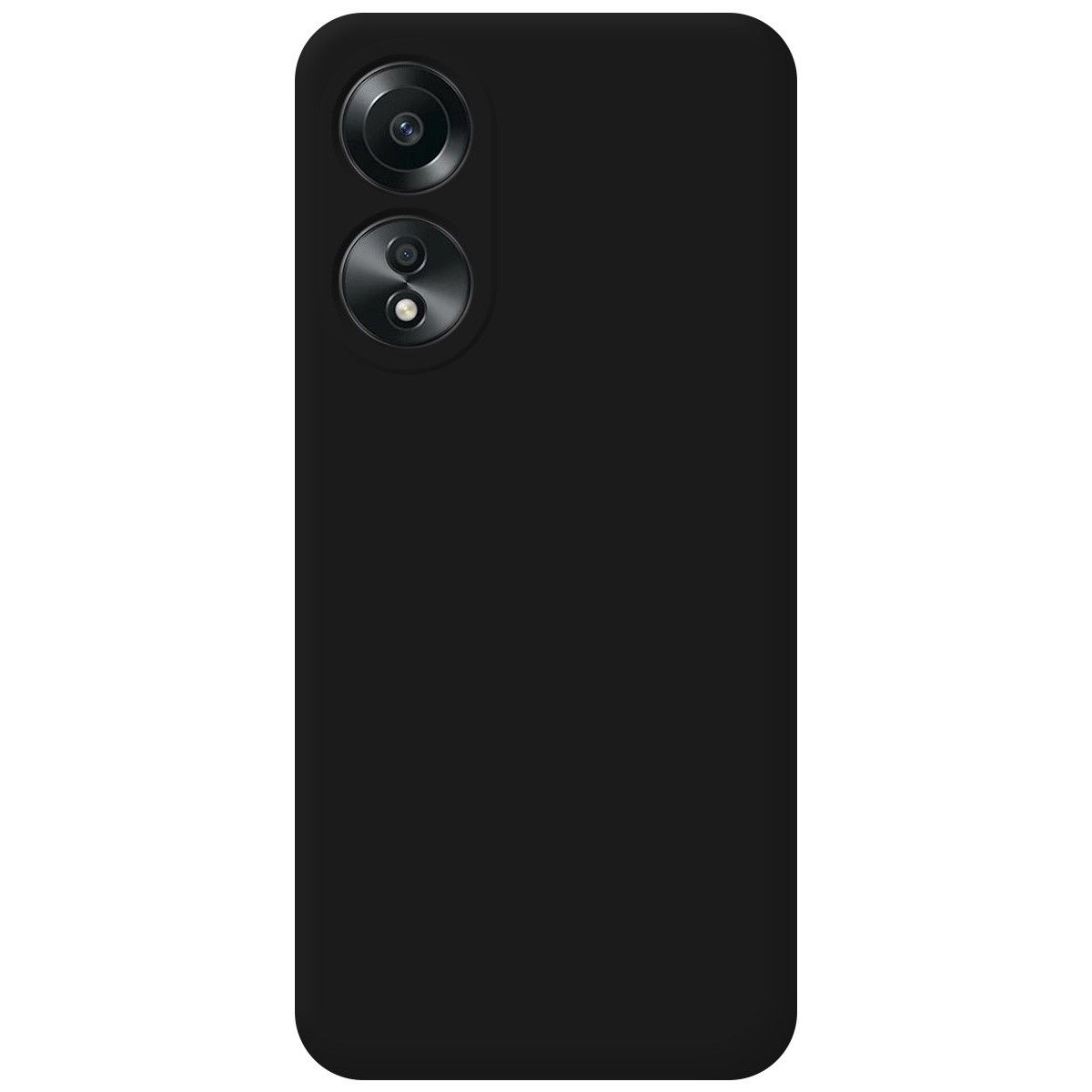 Funda Silicona Líquida Ultra Suave para Oppo A58 4G color Negro
