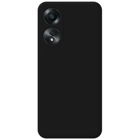 Funda Silicona Líquida Ultra Suave para Oppo A58 4G color Negro