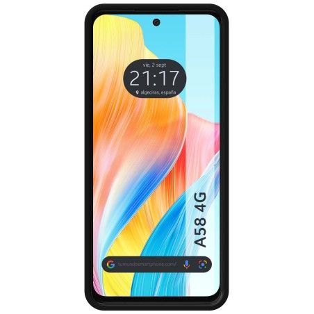 Funda Silicona Líquida Ultra Suave para Oppo A58 4G color Negro