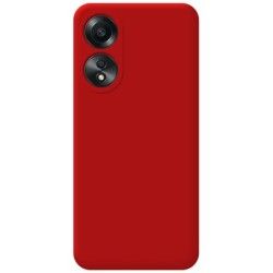 Funda Silicona Líquida Ultra Suave para Oppo A58 4G color Rojo 2