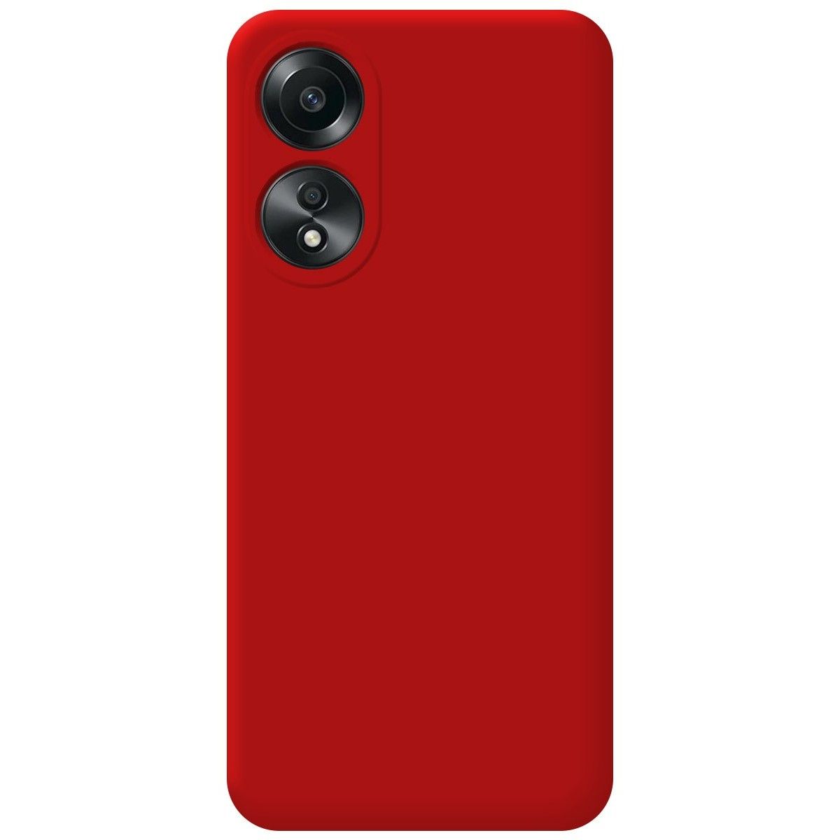 Funda Silicona Líquida Ultra Suave para Oppo A58 4G color Rojo