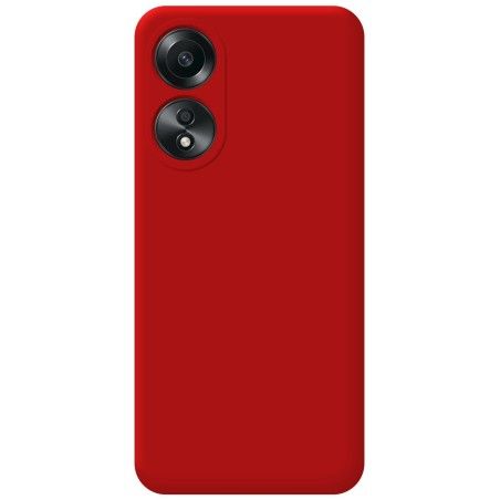 Funda Silicona Líquida Ultra Suave para Oppo A58 4G color Rojo