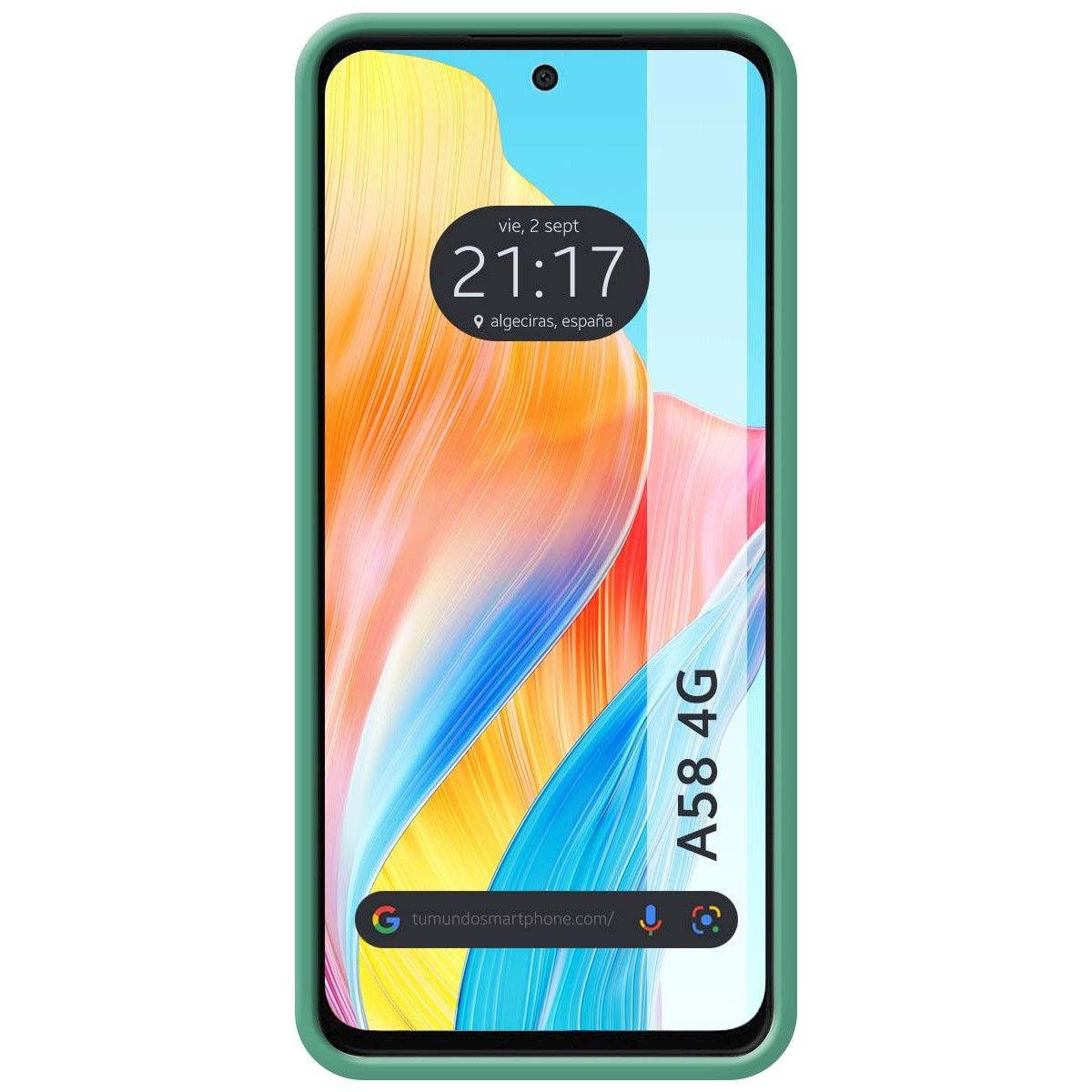 Funda Silicona Líquida Ultra Suave para Oppo A58 4G color Verde