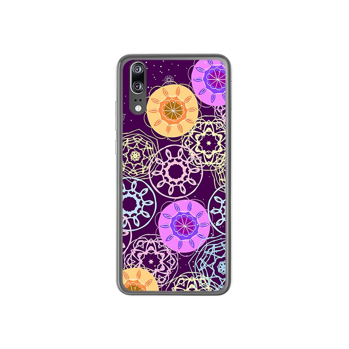 Funda Gel Tpu para Huawei P20 Diseño Radial Dibujos