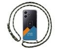 Personaliza tu Funda Colgante Transparente para Xiaomi Redmi 12 5G con Cordon Verde / Dorado Dibujo Personalizada