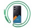 Personaliza tu Funda Colgante Transparente para Xiaomi Redmi 12 5G con Cordon Verde Agua Dibujo Personalizada