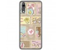 Funda Gel Tpu para Huawei P20 Diseño Sellos Dibujos