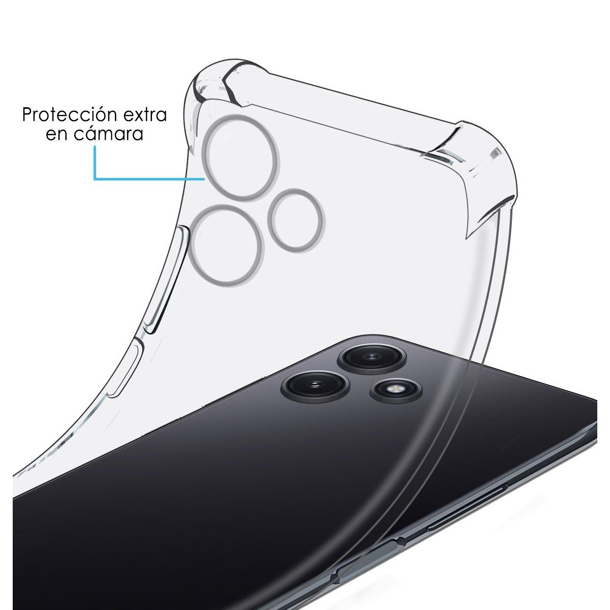 Funda Silicona Antigolpes Transparente para Xiaomi Redmi 12 5G