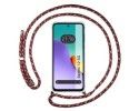 Funda Colgante Transparente para Xiaomi Redmi 12 5G con Cordon Rosa / Dorado