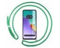 Funda Colgante Transparente para Xiaomi Redmi 12 5G con Cordon Verde Agua