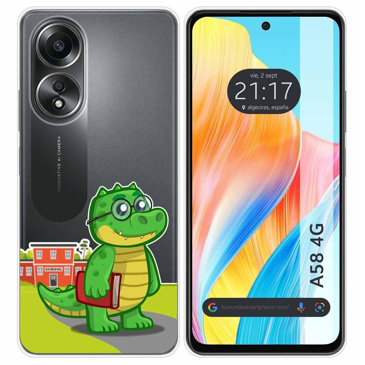 Funda Silicona Transparente para Oppo A58 4G diseño Coco Dibujos