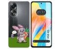 Funda Silicona Transparente para Oppo A58 4G diseño Conejo Dibujos