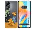 Funda Silicona Transparente para Oppo A58 4G diseño Jirafa Dibujos