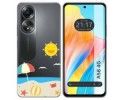 Funda Silicona Transparente para Oppo A58 4G diseño Playa Dibujos