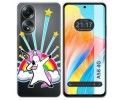 Funda Silicona Transparente para Oppo A58 4G diseño Unicornio Dibujos