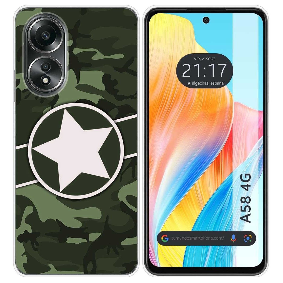 Funda Silicona para Oppo A58 4G diseño Camuflaje 01 Dibujos