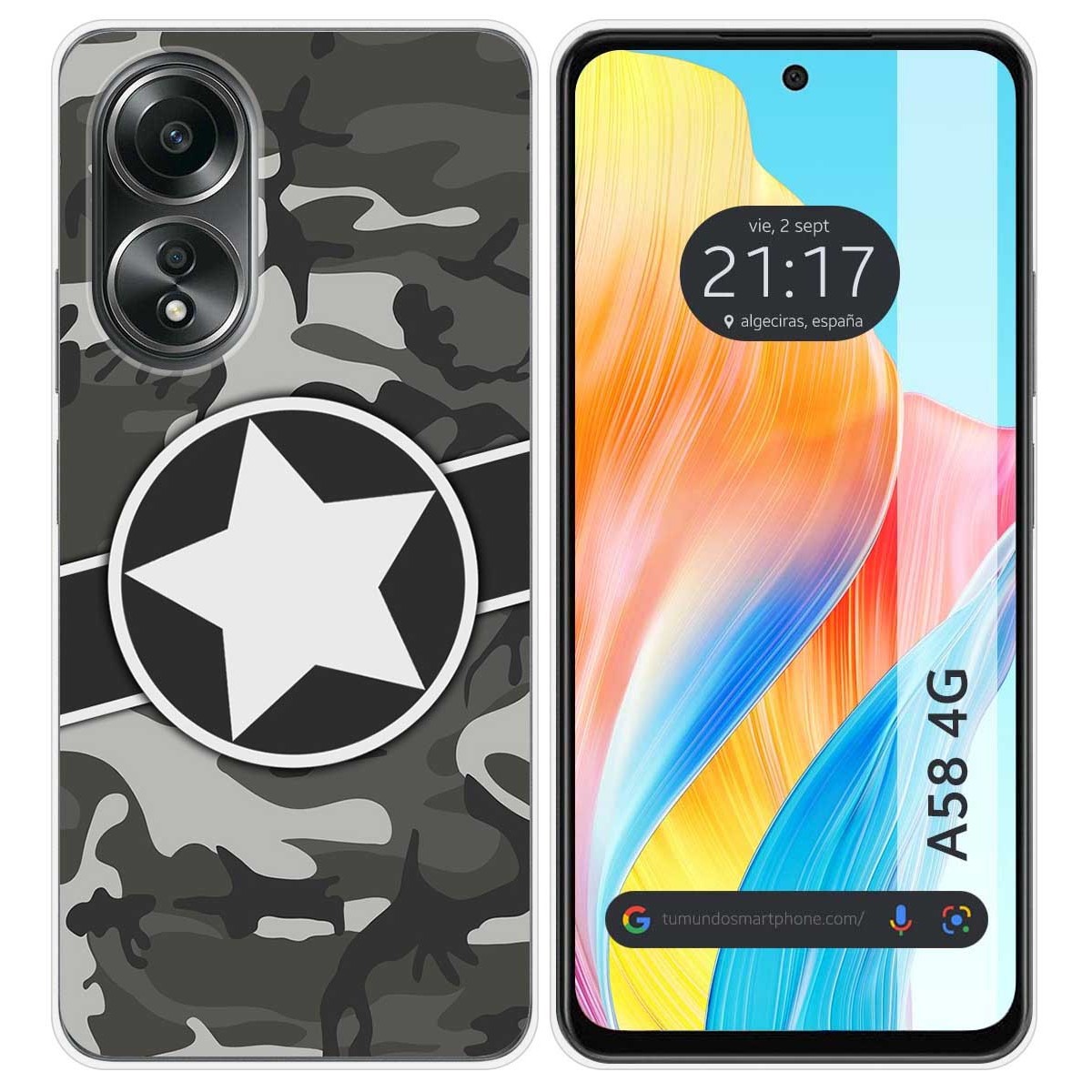Funda Silicona para Oppo A58 4G diseño Camuflaje 02 Dibujos