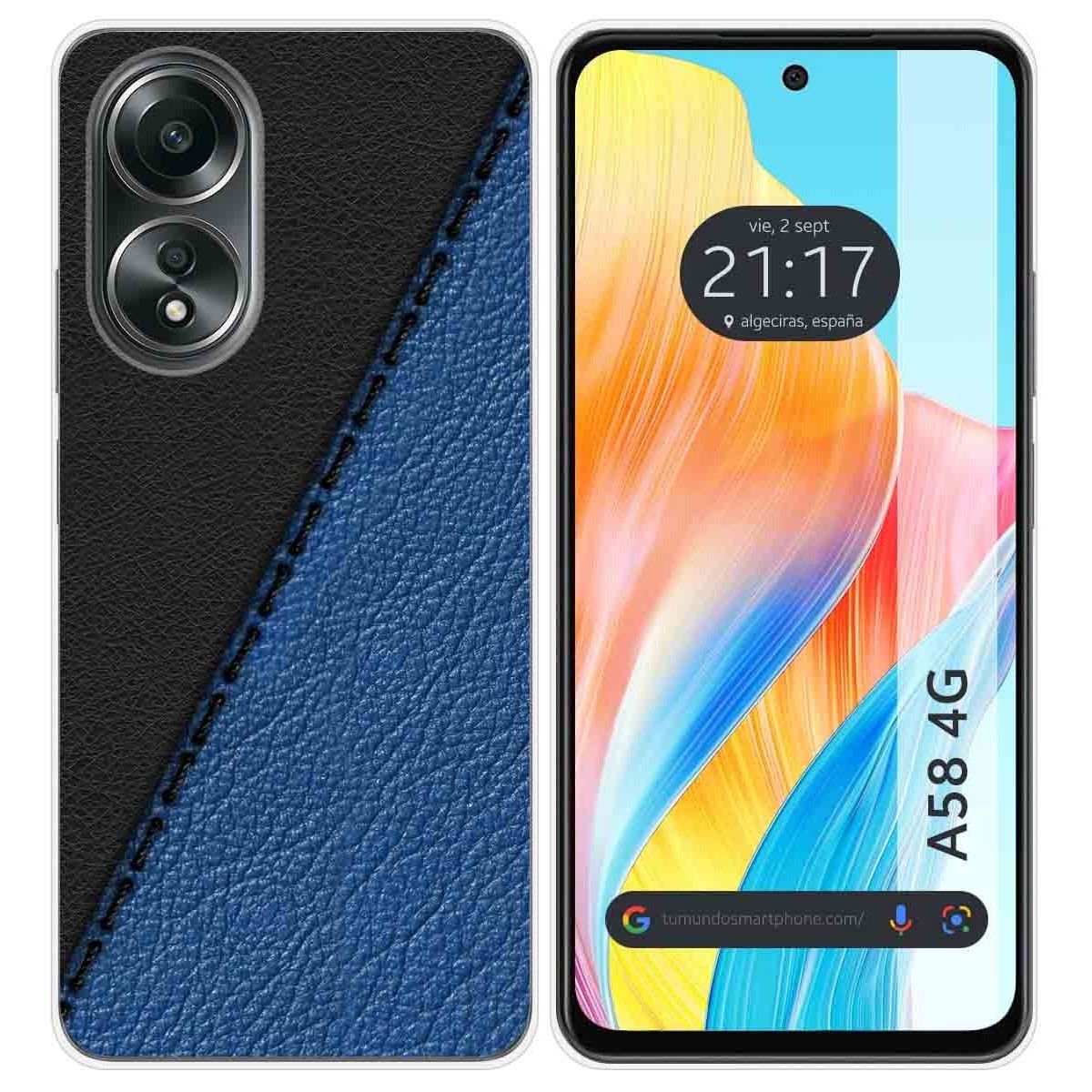 Funda Silicona para Oppo A58 4G diseño Cuero 02 Dibujos
