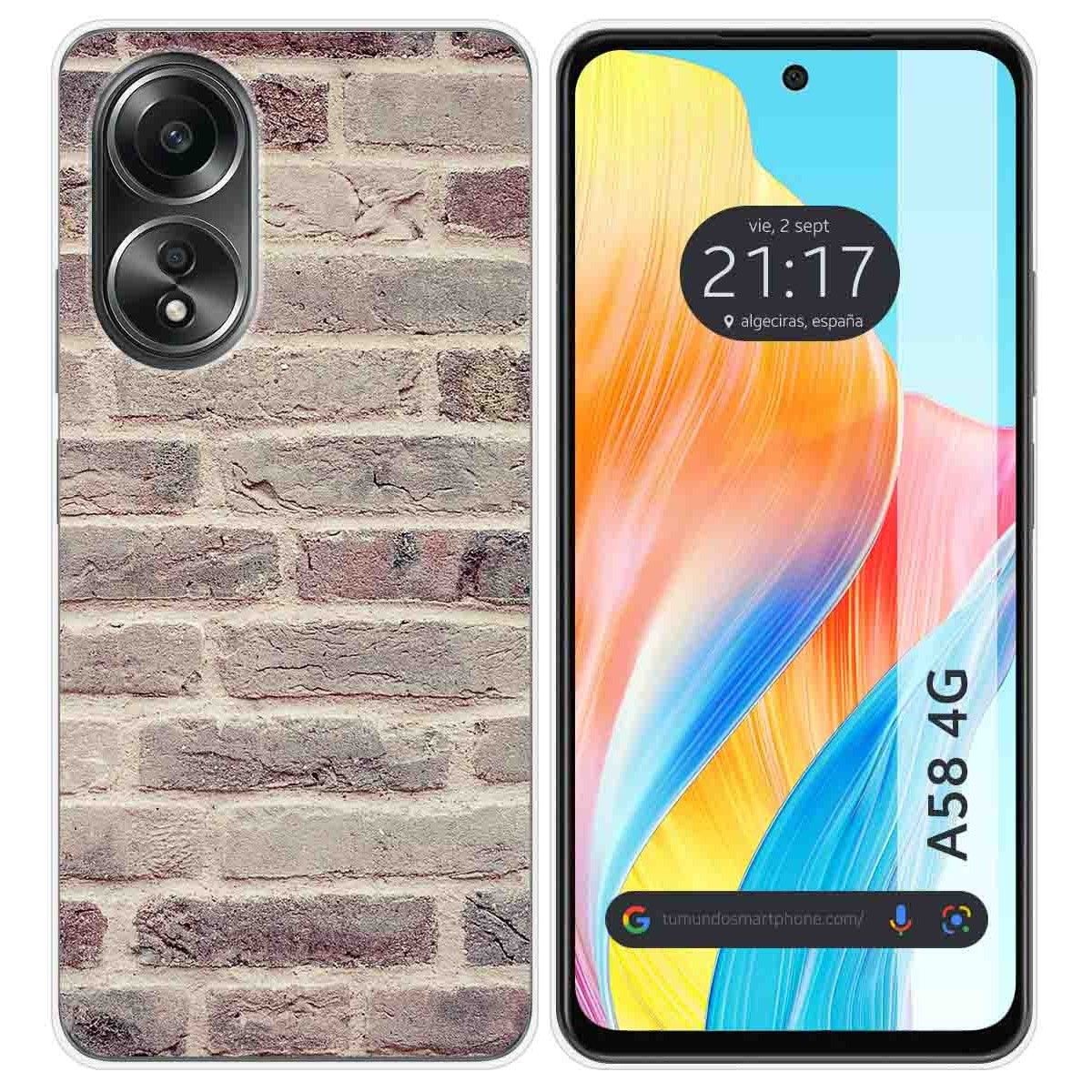 Funda Silicona para Oppo A58 4G diseño Ladrillo 01 Dibujos