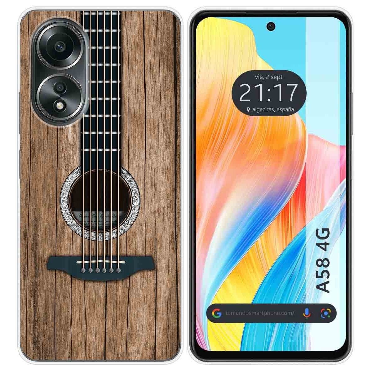 Funda Silicona para Oppo A58 4G diseño Madera 11 Dibujos