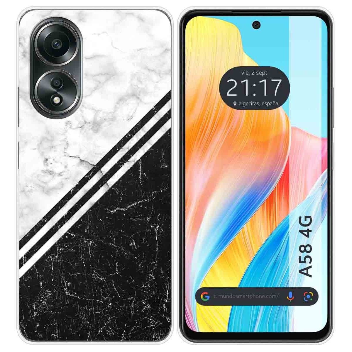 Funda Silicona para Oppo A58 4G diseño Mármol 01 Dibujos