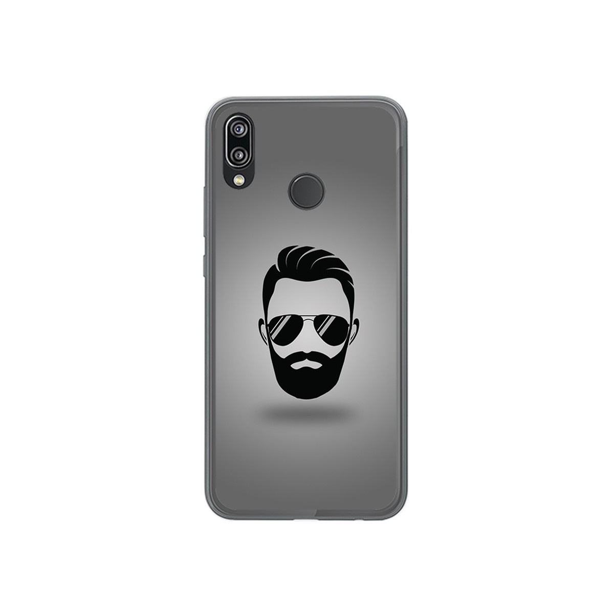 Funda Gel Tpu para Huawei P20 Lite Diseño Barba Dibujos