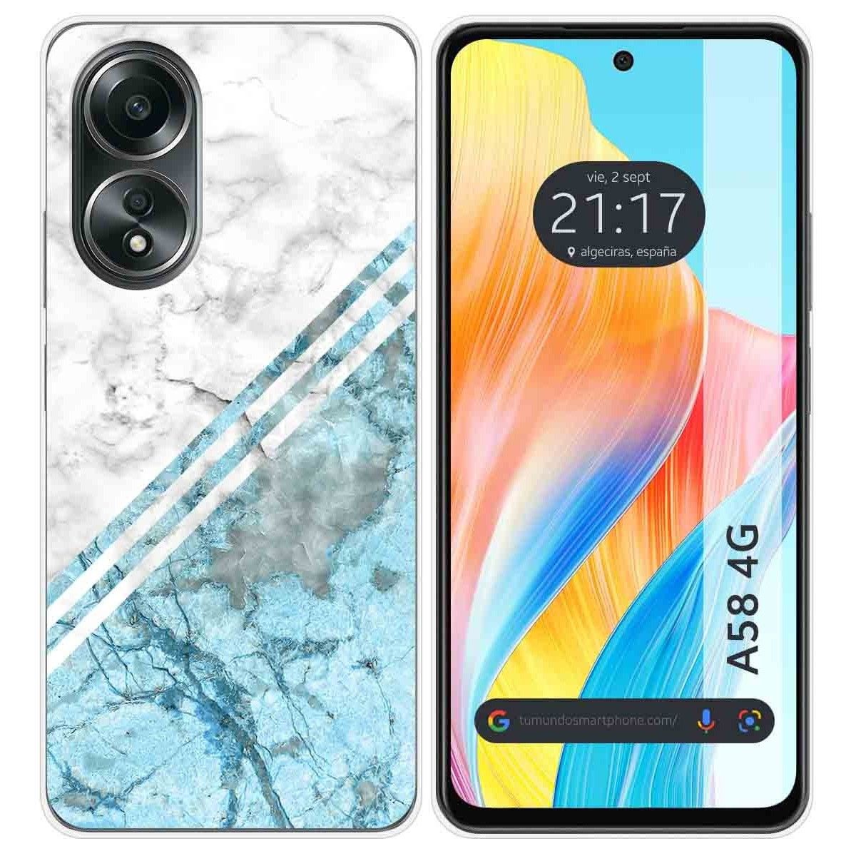 Funda Silicona para Oppo A58 4G diseño Mármol 02 Dibujos