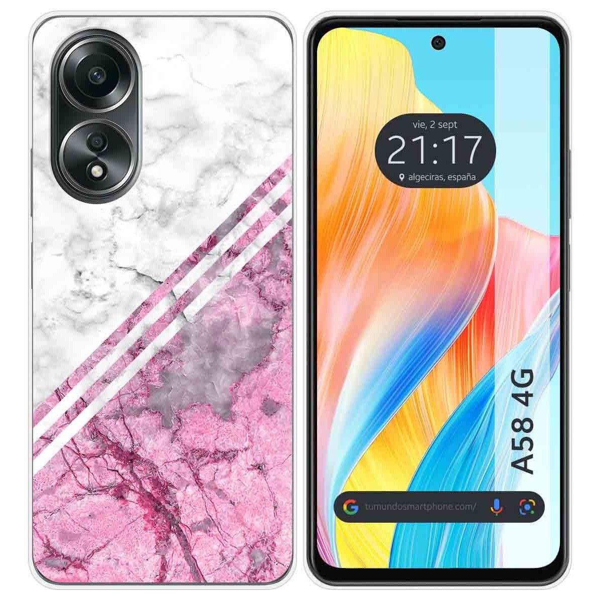 Funda Silicona para Oppo A58 4G diseño Mármol 03 Dibujos
