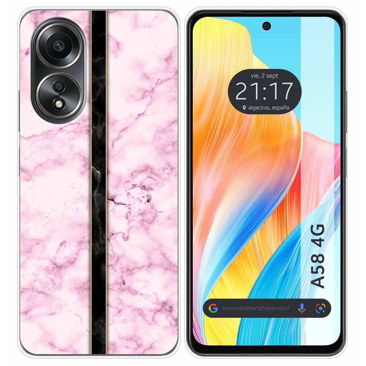 Funda Silicona para Oppo A58 4G diseño Mármol 04 Dibujos