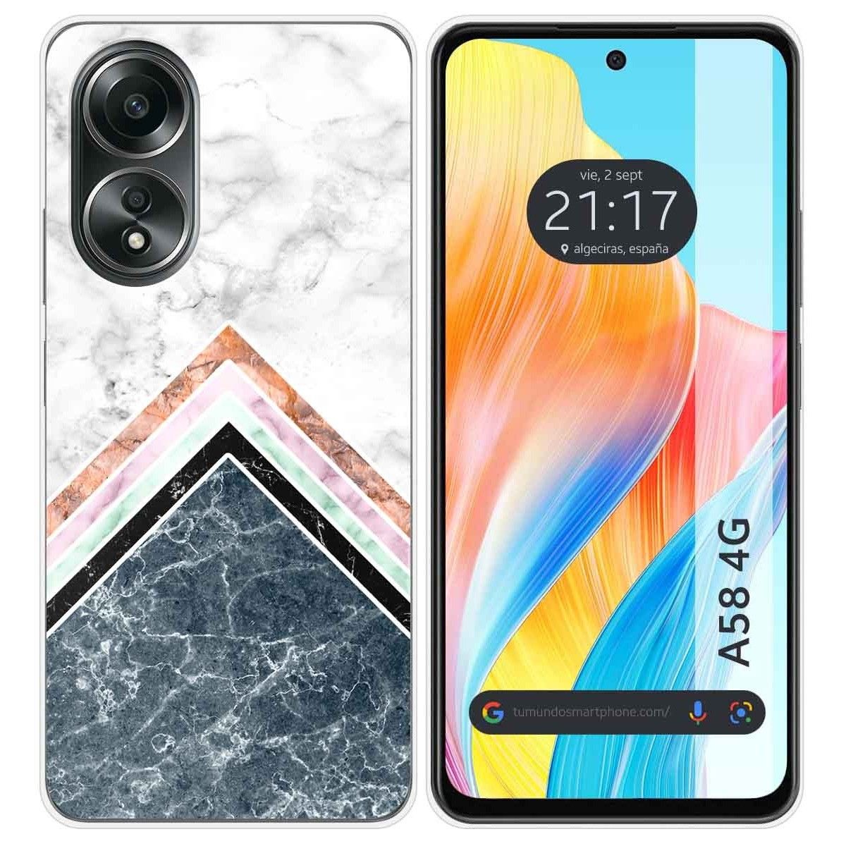 Funda Silicona para Oppo A58 4G diseño Mármol 05 Dibujos